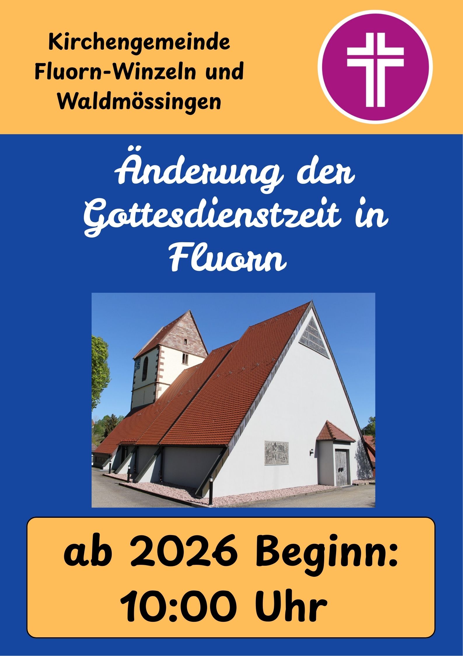 Gottesdienstzeiten ab 2026